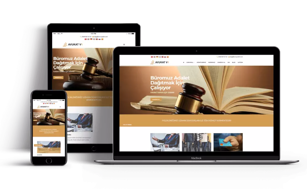 Avukat ve Hukuk Burosu web sitesi - Avukatlar ve Hukuk Büroları İçin Web Sitesi Tasarımı
